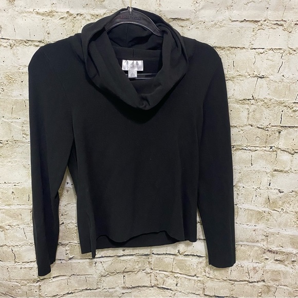 LOFT Stretch Cowl Neck Rayon Nylon Top - Picture 1 of 5